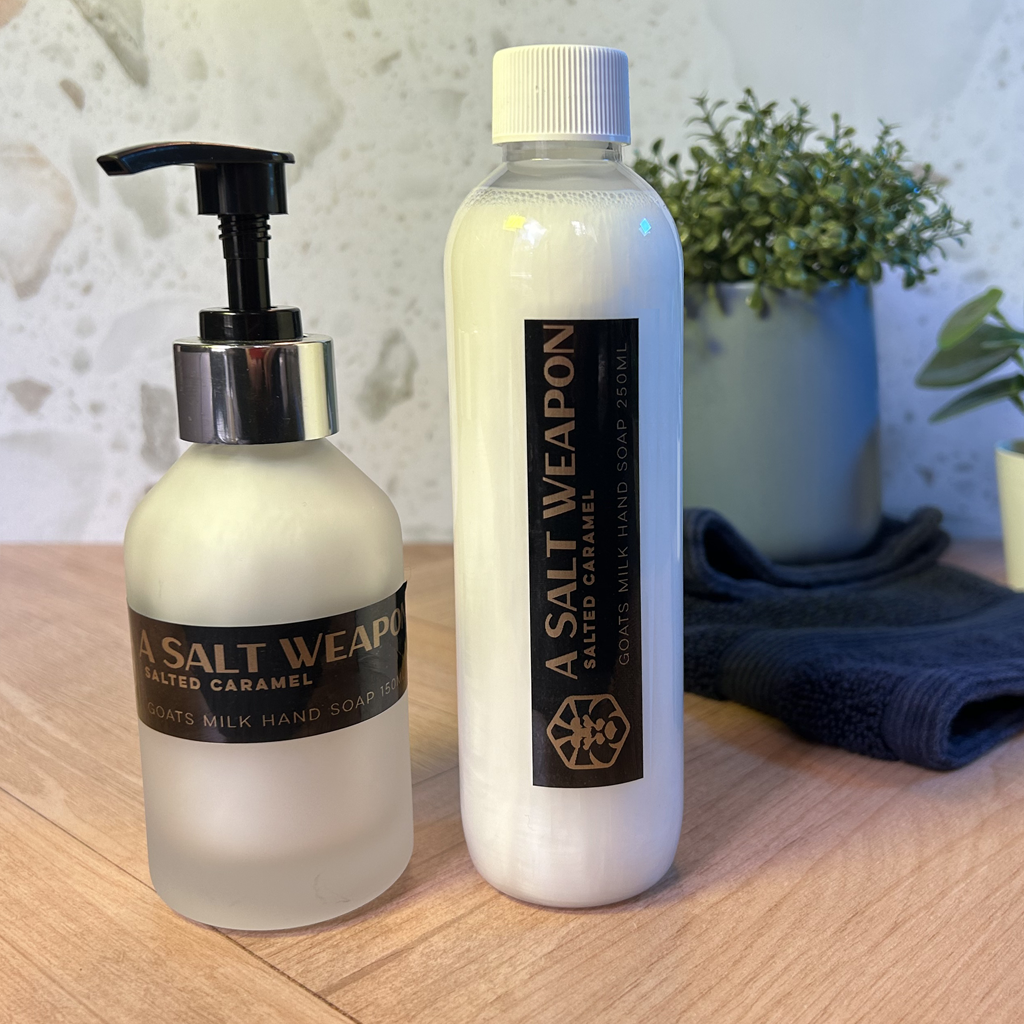 A Salt Weapon - Goat’s Milk Hand Soap - 400ml (150ml & 250ml Refill Combo)