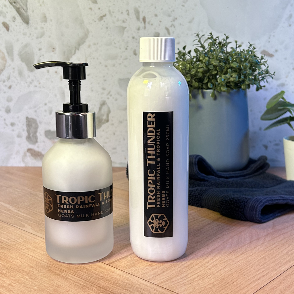 Tropic Thunder - Goat’s Milk Hand Soap - 400ml (150ml & 250ml Refill Combo)
