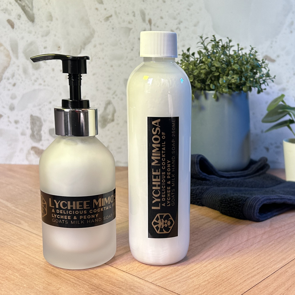 Lychee Mimosa - Goat’s Milk Hand Soap - 400ml (150ml & 250ml Refill Combo)